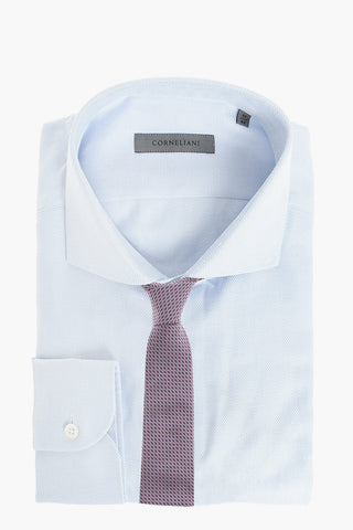 Camicia Hopsack in Popeline di Cotone