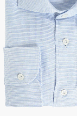 Camicia Hopsack in Popeline di Cotone