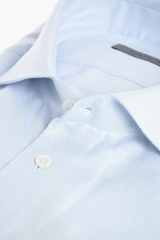 Camicia Hopsack in Popeline di Cotone