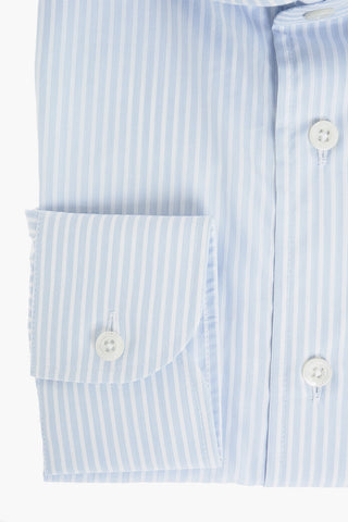 Pinstriped Spread Collar Shirt
