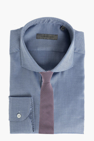 Camicia Pin Point con Collo Francese