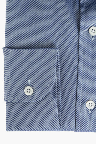 Camicia Pin Point con Collo Francese
