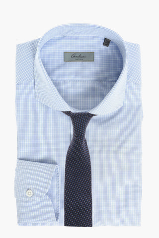 tattersall check spread collar shirt