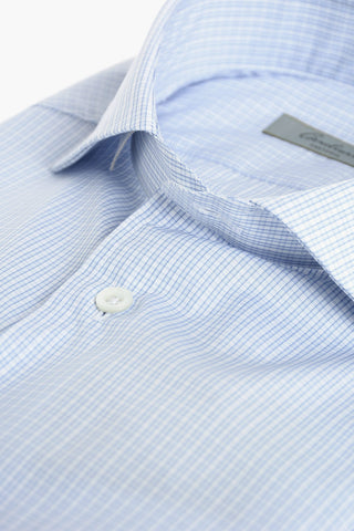 tattersall check spread collar shirt