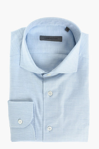Herringbone Spread Collar Shirt