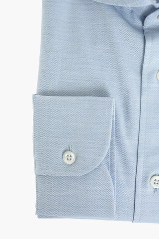 Herringbone Spread Collar Shirt