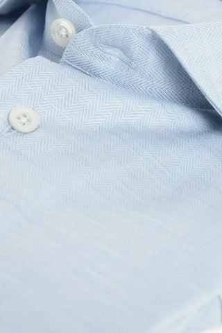 Herringbone Spread Collar Shirt