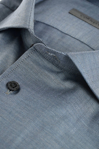 camicia plain herringbone