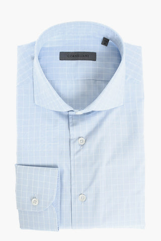 District Check Spread Collar Shirt