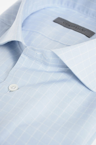 District Check Spread Collar Shirt