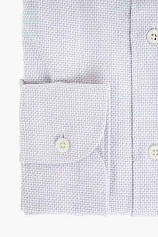 Camicia Hopsack con Collo Francese