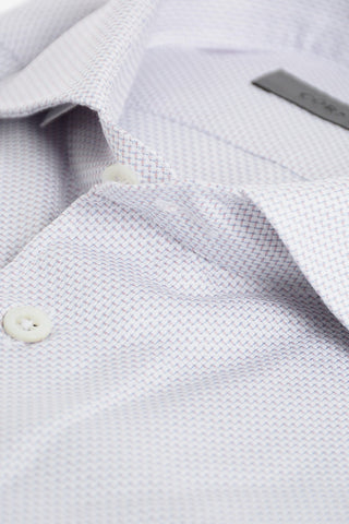 Camicia Hopsack con Collo Francese