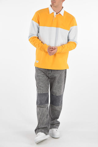 long sleeve 2 button polo shirt