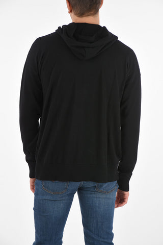 virgin wool hooded sweater