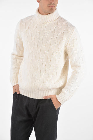 maglia RICO509 a trecce collo alto
