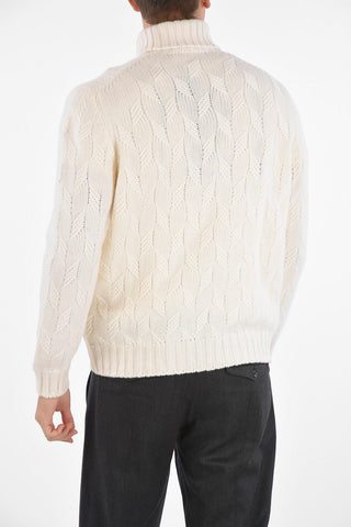 maglia RICO509 a trecce collo alto