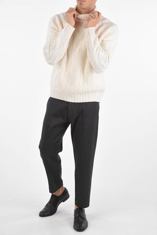 maglia RICO509 a trecce collo alto