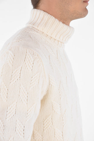 maglia RICO509 a trecce collo alto