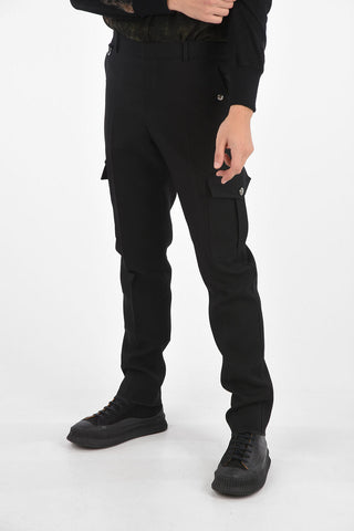 wool Mid-rise waist cargo pants
