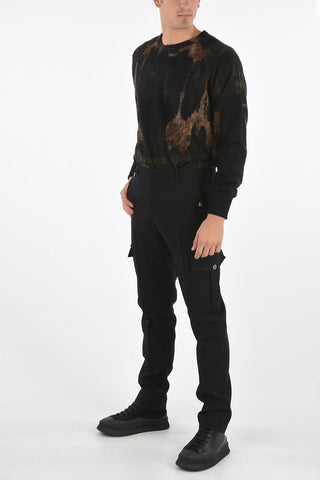 wool Mid-rise waist cargo pants