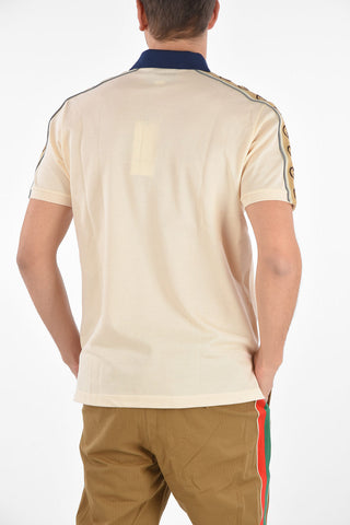 piquè cotton 3 button polo shirt