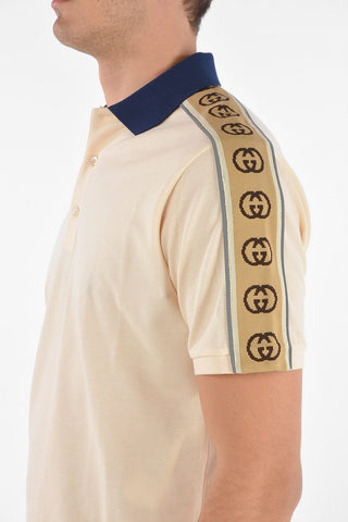piquè cotton 3 button polo shirt