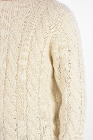 maglia a trecce girocollo