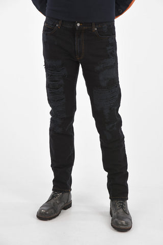 distressed jeans a vita regolare 17cm