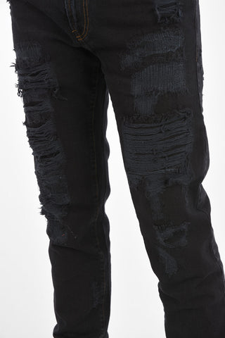 distressed jeans a vita regolare 17cm
