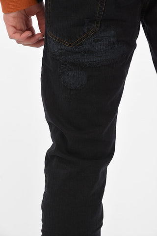 distressed jeans a vita regolare 17cm