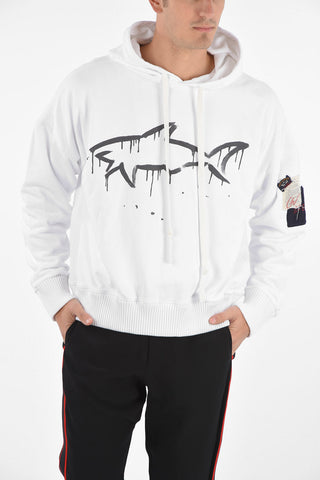 GREG LAUREN printed sweatshirt with hood