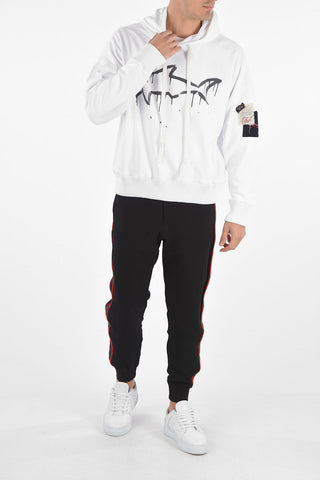 GREG LAUREN printed sweatshirt with hood