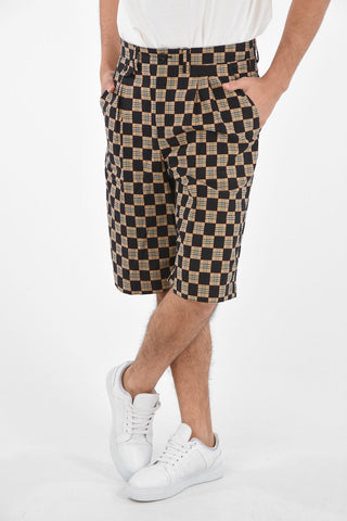 check DAN Mid-rise waist bermuda shorts