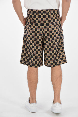 check DAN Mid-rise waist bermuda shorts