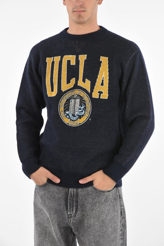 embroidered crew-neck sweater