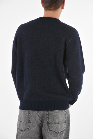 embroidered crew-neck sweater