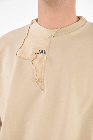 felpa cracked girocollo