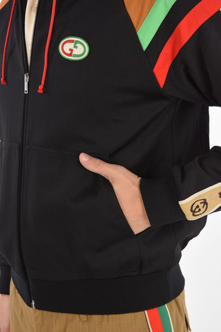 Felpa con cappuccio e chiusura zip