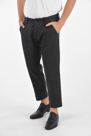 Mid-rise waist belt loops KENT trousers