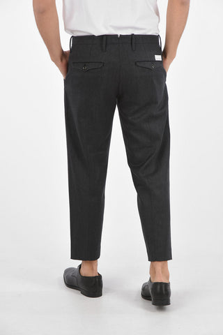 Mid-rise waist belt loops KENT trousers