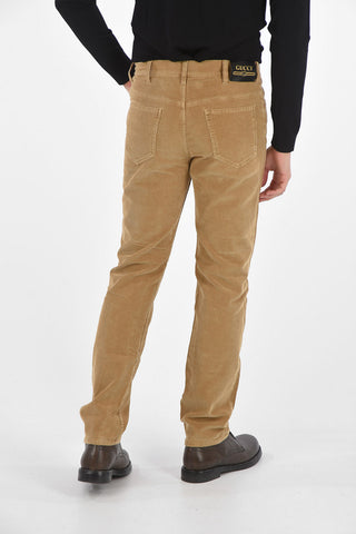 pantalone in velluto a coste a vita regolare