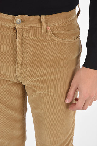 pantalone in velluto a coste a vita regolare