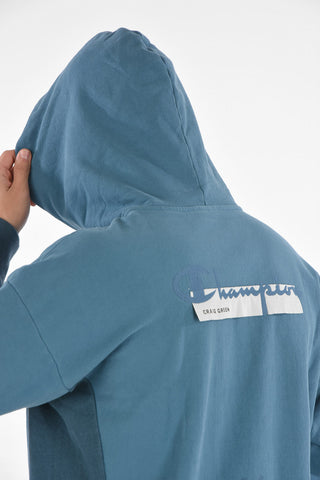 CRAIG GREEN felpa hoodie con ricamo