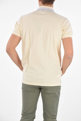 piquè cotton 3 button polo shirt