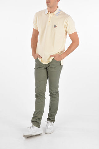 piquè cotton 3 button polo shirt