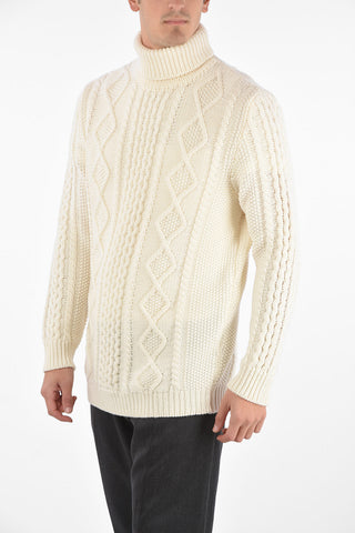 turtle neck cable knit sweater