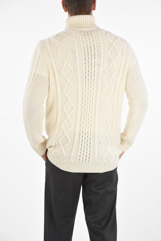 turtle neck cable knit sweater