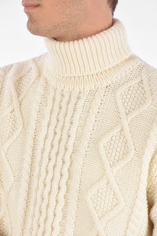 turtle neck cable knit sweater