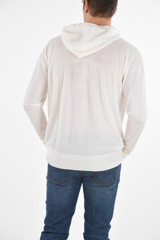 virgin wool hooded sweater