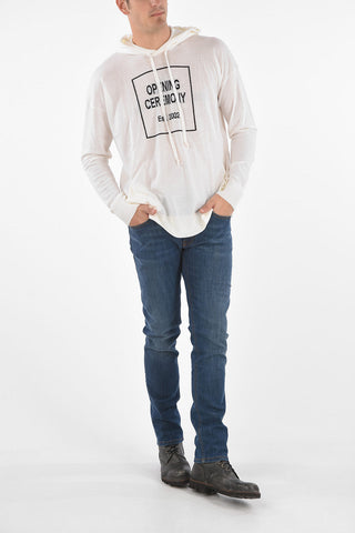 virgin wool hooded sweater